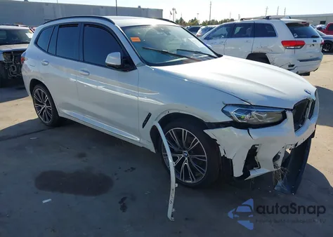 2022 BMW X3 Sdrive30I z USA, uszkodzony, nr VIN 5UX43DP09N9K81688